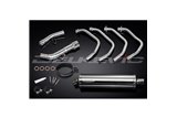 Sistema di scarico completo per Suzuki Gsf1250 Bandit 07-16 Silenziatore Ovale Inox 450mm