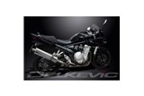 Sistema di scarico completo per Suzuki Gsf1250 Bandit 07-16 Silenziatore Ovale Inox 450mm