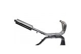 Sistema di scarico completo per Suzuki Gsf650 Bandit 07-14 Silenziatore Ovale Inox 450mm