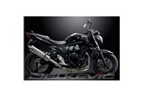 Sistema di scarico completo per Suzuki Gsf650 Bandit 07-14 Silenziatore Ovale Inox 450mm