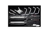 Komplette Abgasanlage für Yamaha Xjr1300 1998–06 4–2, ovale 450-mm-Stahlschalldämpfer