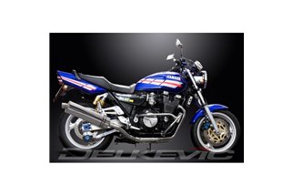 Komplette Abgasanlage für Yamaha Xjr1200 4-2 Bsau Ovale Edelstahlschalldämpfer 450 mm