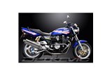 Komplette Abgasanlage für Yamaha Xjr1200 4-2 Bsau Ovale Edelstahlschalldämpfer 450 mm