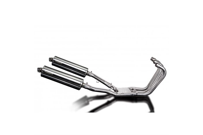 Sistema di scarico completo per Yamaha Fj1200 3Xw 1991-96 450mm Stainless Ovale Silenziatori