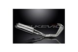 Sistema di scarico completo per Yamaha Fj1200 1Tx 1986-87 450mm Stainless Ovale Silenziatori