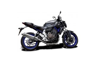 Système Complet D'Échappement pour Yamaha Mt07 2014-2021 2-1 450Mm Ovale Inoxydable Silencieux