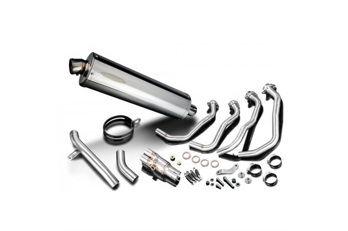 Complete exhaust system 450 mm stainless steel oval silencer yamaha xt700 tener 2019 2020