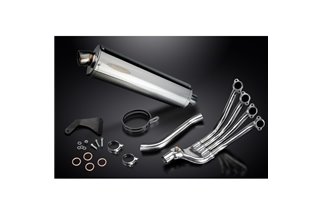 Komplette Abgasanlage für Honda Cb650R Cb650R 2019–2021 4–1, 450 mm ovaler Stahlschalldämpfer