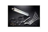 Sistema di scarico completo per Honda Cb650R Cb650R 2019-2021 4-1 Silenziatore ovale in acciaio da 450 mm