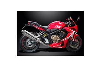 Komplette Abgasanlage für Honda Cb650R Cb650R 2019–2021 4–1, 450 mm ovaler Stahlschalldämpfer