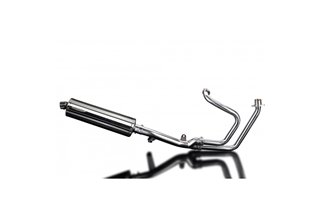 Sistema di scarico completo per Honda Nt650V Deauville 98-05 Ovale 450mm Stainless Silenziatore