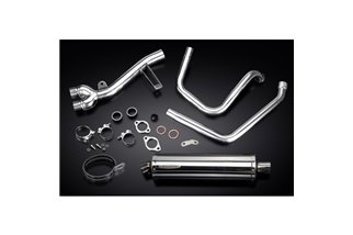 Sistema di scarico completo per Honda Nt650V Deauville 98-05 Ovale 450mm Stainless Silenziatore