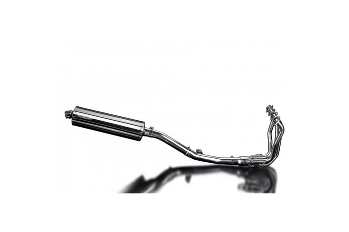 Complete exhaust system for Kawasaki Versys 1000 10-14 Full 4-1 450mm Stainless Steel Oval Bsau Muffler