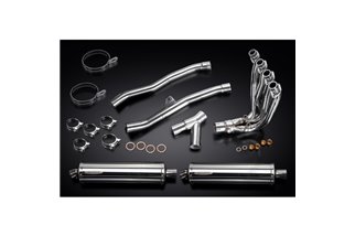 Complete Exhaust System for Kawasaki Zzr1400 08-11 4-2 Mufflers 450mm Stainless Oval Bsau