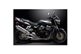 Système d'échappement complet pour Kawasaki Zrx1100 Zrx1200 97-07 4-1 450 mm silencieux ovale en acier Bsau