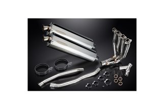 Sistema di scarico completo per Kawasaki Zzr1400 06-07 4-2 450mm Stainless Ovale Bsau Silenziatori