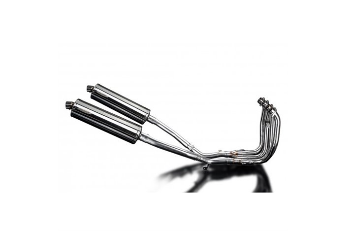 Sistema di scarico completo per Suzuki Gsx1300R Hayabusa 08-20 4-2 450mm Stainless Ovale Bsau