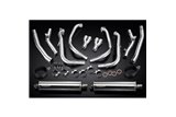 Sistema di scarico completo per Suzuki Gsx1300R Hayabusa 08-20 4-2 450mm Stainless Ovale Bsau