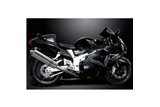 Sistema di scarico completo per Suzuki Gsx1300R Hayabusa 99-07 Decat 4-2 450mm Stainless Ovale Bsau