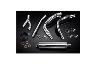 Sistema di scarico completo per Suzuki Gsx1300R Hayabusa 99-07 Decat Full 4-1 450mm Stainless Ovale Bsau