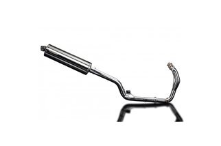 Sistema di scarico completo per Triumph Tiger 800 2010-19 Silenziatore Inox Ovale 450mm