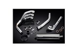 Komplette Abgasanlage für Triumph Tiger 800 2010–19. Ovaler Edelstahl-Schalldämpfer 450 mm