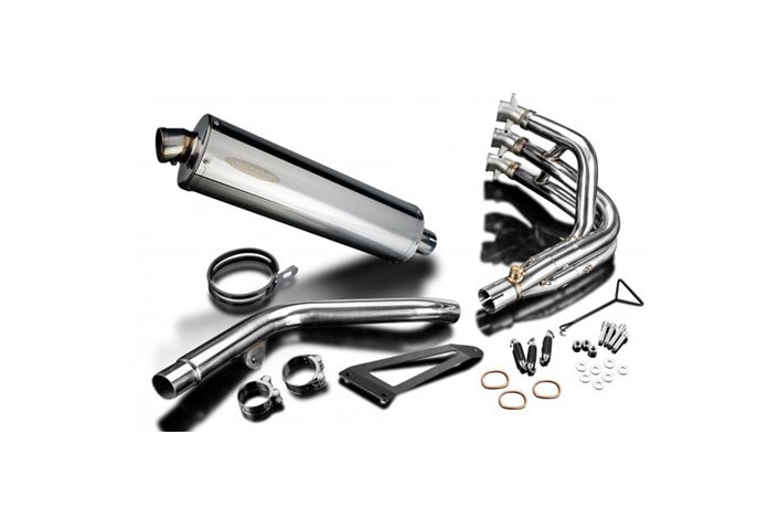 Sistema di scarico completo per Daytona 675 675R 09-12 Silenziatore ovale inossidabile da 450 mm 3-1 completo