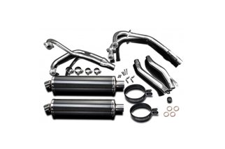 Sistema di scarico completo silenziatore in carbonio in carbonio 450mm bsau honda VFR800 1997 2001