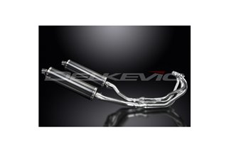 Sistema di scarico completo silenziatore in carbonio in carbonio 450mm bsau honda VFR800 1997 2001