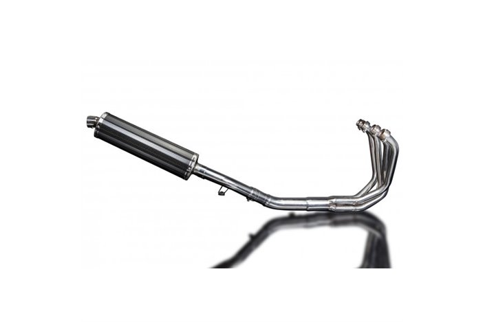 Complete exhaust system with 450mm carbon silencers. kawasaki zzr400 1990 2009