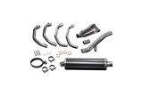 Komplette Abgasanlage 450 mm ovale Carbon-Schalldämpfer Yamaha XJR1300 1998 2006