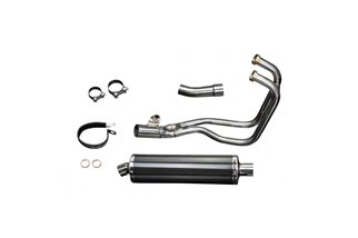 Complete exhaust system 450 mm oval carbon silencers yamaha fj1200 1991 1996