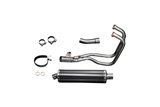 Complete exhaust system 450 mm oval carbon silencers yamaha fj1200 1991 1996