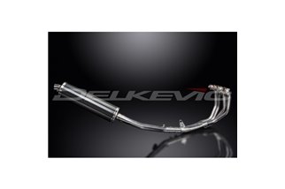 Komplette Abgasanlage für Honda Cbr600F 2001–2006, 450 mm ovaler Carbon-Schalldämpfer