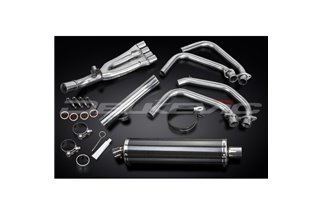 Sistema di scarico completo per Honda Cbr600F 91-98 4-1 450mm Carbon Ovale Bsau Silenziatore