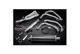 Komplette Abgasanlage für Honda Cbr600F 91-98 4-1 450 mm Carbon Oval Bsau Schalldämpfer