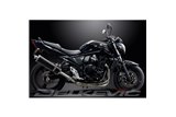 Sistema di scarico completo per Suzuki Gsf650 Bandit 07-14 450mm Carbon Ovale Bsau Silenziatore