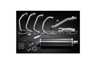 Sistema di scarico completo per Suzuki Gsf1200 Bandit 95-07 450mm Carbon Ovale Bsau Silenziatore