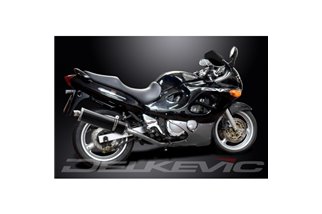 Système d'échappement complet pour Suzuki Gsx750F Sports 98-06, silencieux ovale en carbone de 450mm