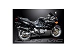 Système d'échappement complet pour Suzuki Gsx750F Sports 98-06, silencieux ovale en carbone de 450mm