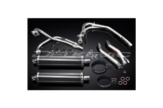 Sistema di scarico completo per Yamaha Xj600 Diversion 1992-04 450mm Carbon Ovale Bsau Silenziatori