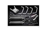 Sistema di scarico completo per Yamaha Fj1200 3Cv 1988-90 4-2 450mm Carbon Ovale Bsau Silenziatori