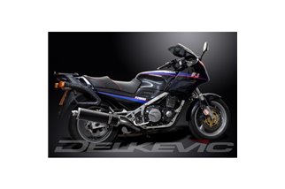 Sistema di scarico completo per Yamaha Fj1200 3Cv 1988-90 4-2 450mm Carbon Ovale Bsau Silenziatori