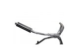 Sistema di scarico completo silenziatori ovali in carbonio da 450 mm yamaha fj1100 1984 1985