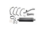 Complete exhaust system 450mm oval carbon silencers yamaha fj1100 1984 1985