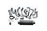 Complete exhaust system 450 mm oval carbon silencers kawasaki z1000 2010 2020