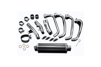 Complete exhaust system bsau oval carbon 450mm honda vfr800 f 2014 2019