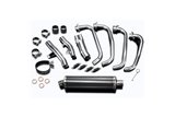 Complete exhaust system bsau oval carbon 450mm honda vfr800 f 2014 2019