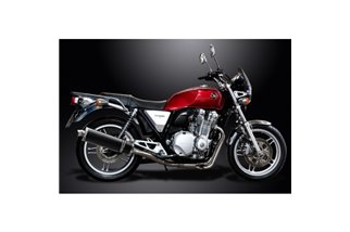 Système d'échappement complet pour Honda Cb1100A 13-17 4-1 450mm, silencieux ovale en carbone