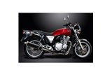 Komplette Abgasanlage für Honda Cb1100A 13-17 4-1 450 mm Carbon Oval Bsau Schalldämpfer